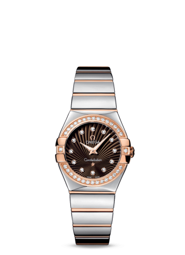 Omega Constellation Quartz 27 Polished Stainless Steel / Red Gold / Diamond / Brown Supernova